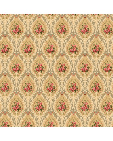9. Victorian Floral on Beige Wallpaper