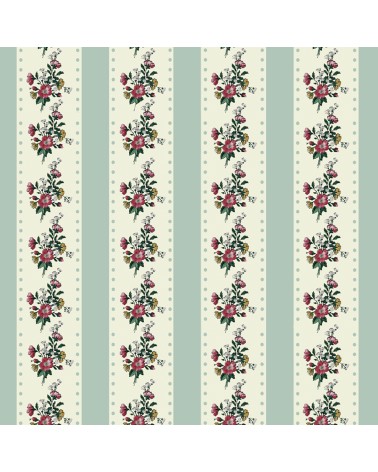 16. Regency Teal Floral Stripe Wallpaper