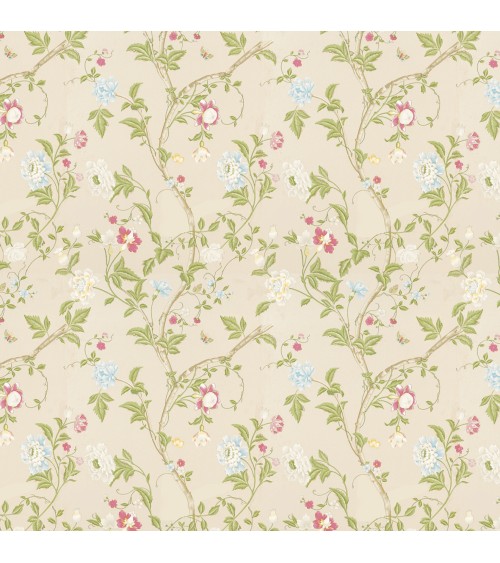 18. Floral on Cream Wallpaper