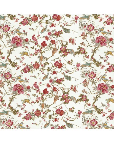 20. Red Floral on White Wallpaper
