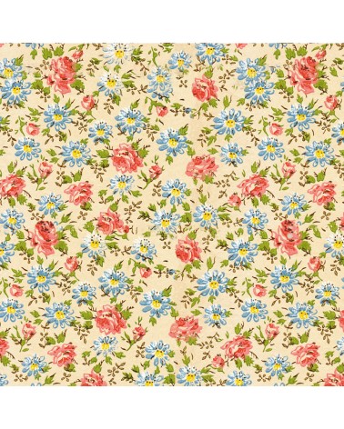 21. Floral on Cream Wallpaper