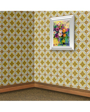 100. Vintage Green & Yellow Wallpaper