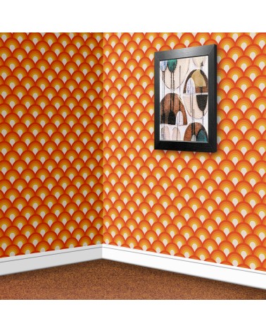 103. Vintage Orange Wallpaper