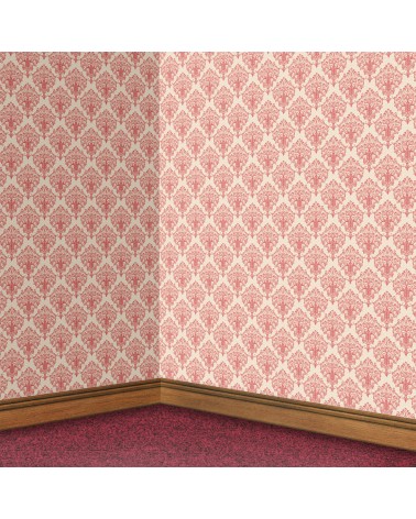 125. Victorian Pink Rococo Wallpaper