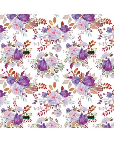 145. Vintage Floral Violet Wallpaper