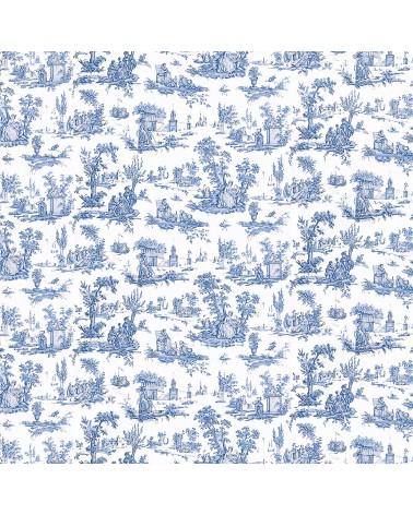 149. Toile Blue Wallpaper