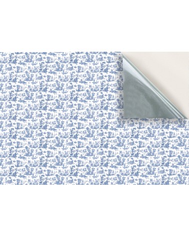 149. Toile Blue Wallpaper