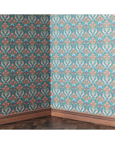 97. William Morris Birds Blue Wallpaper