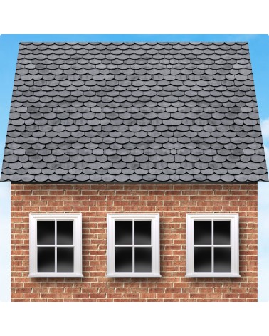91. Scallop Grey Roof Tiles