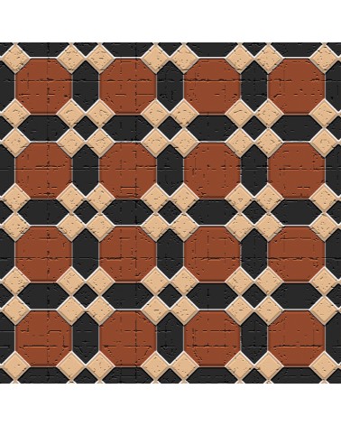 49. Victorian Brown & Black Floor Tiles