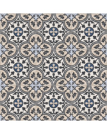 163. Vintage Floor Tiles Grey Blue