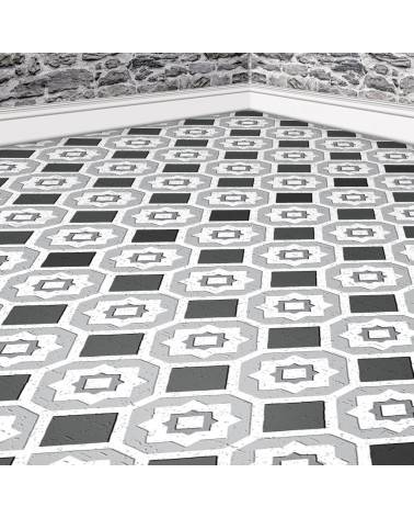 166. Vintage Floor Tiles Grey Shades