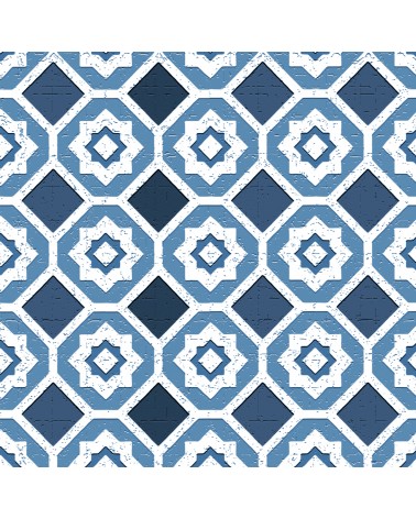 167. Vintage Floor Tiles Blue Shades