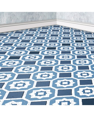 167. Vintage Floor Tiles Blue Shades